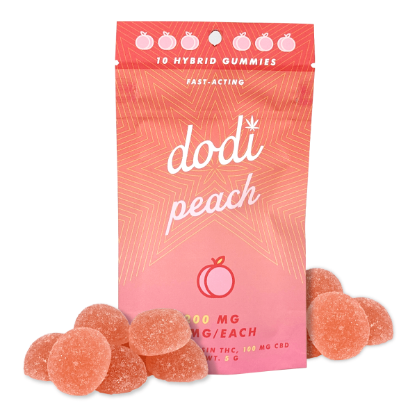 Peach Live Resin Delta 9 Gummies - 200mg